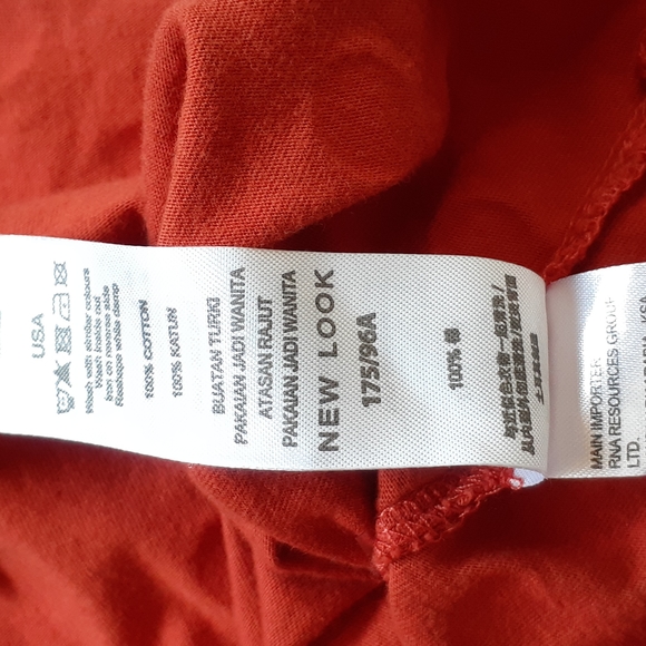 New Look Womans Maternity Orange Tee Size 10 - Picture 6 of 13